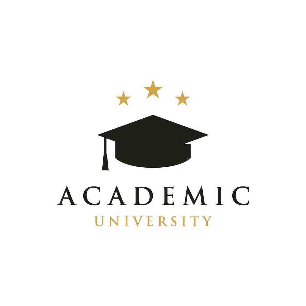Education logo template design with bachelor cap and book concept with creative idea.Logo for school, university,academy and student. vector