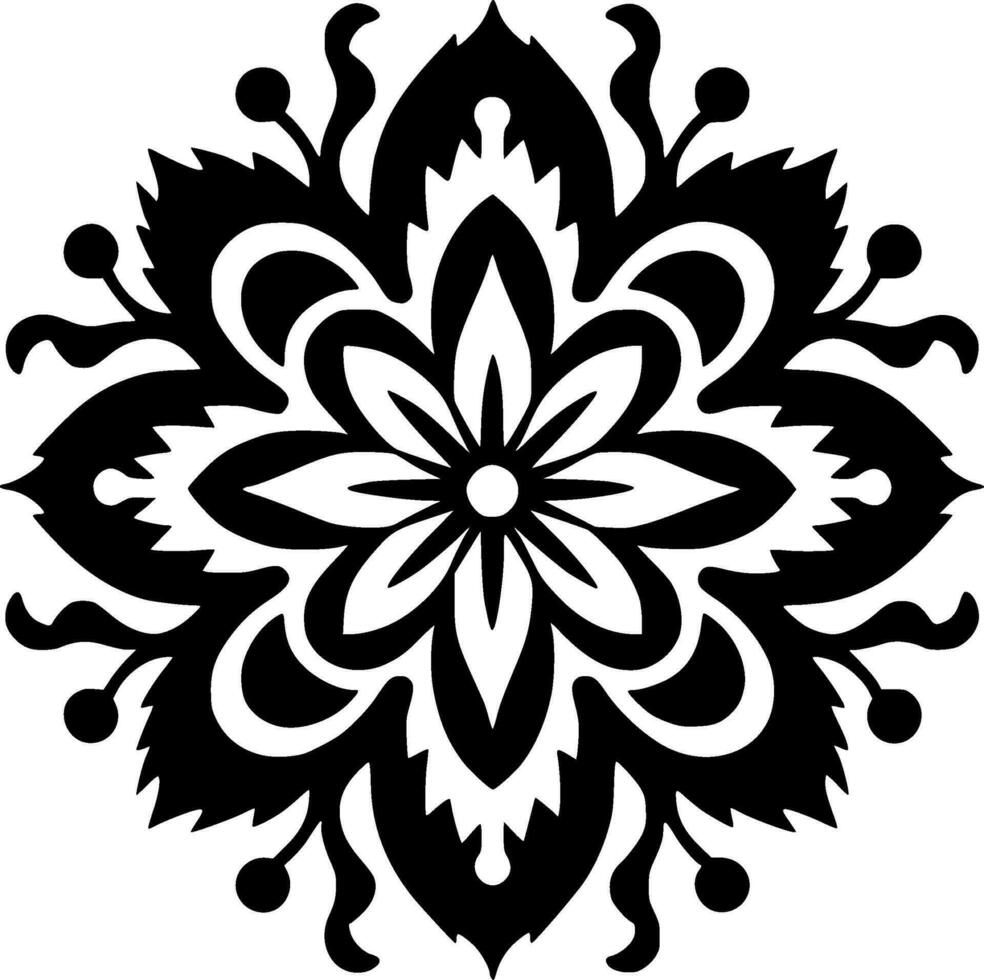Mandala - Minimalist and Flat Logo - Vector illustration