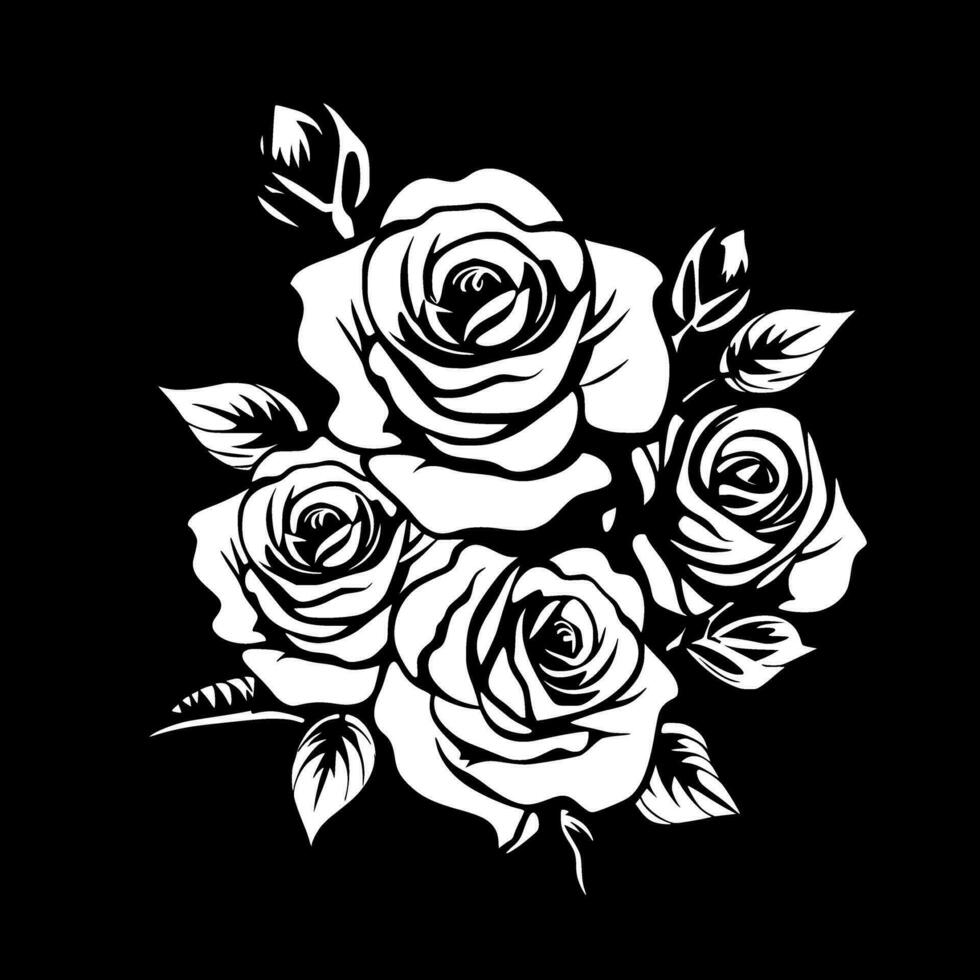 Roses - High Quality Vector Logo - Vector illustration ideal for T-shirt graphic