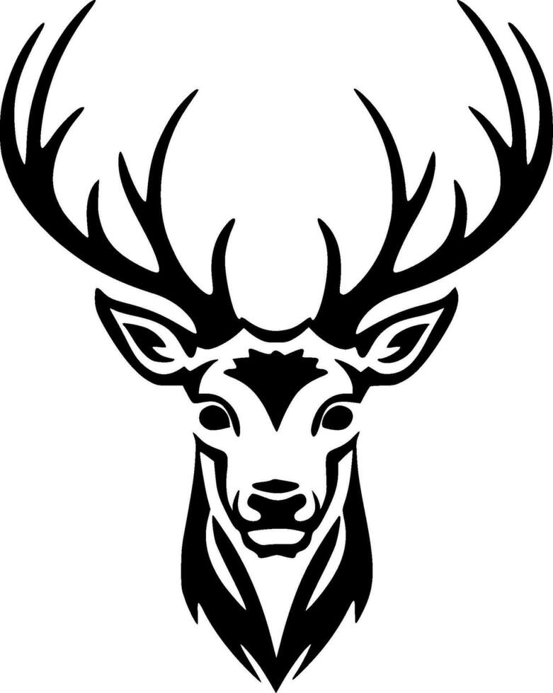 Dear, Black and White Vector illustration