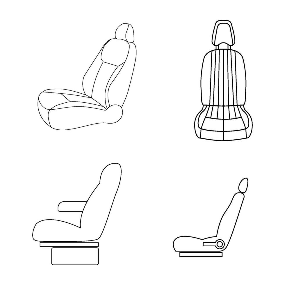 coche asiento icono vector