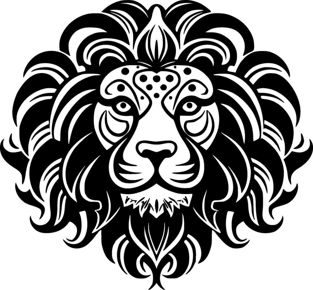 Lion, Minimalist and Simple Silhouette - Vector illustration