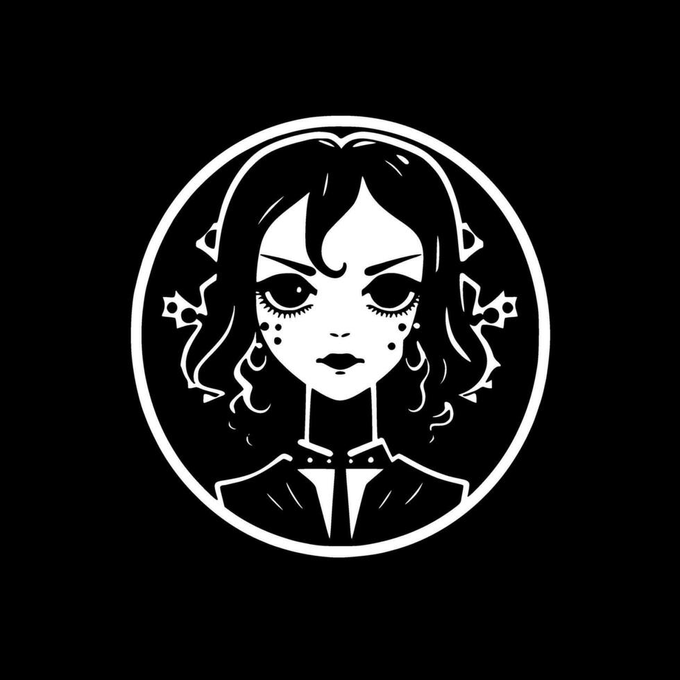 Gothic - Black and White Isolated Icon - Vector illustration