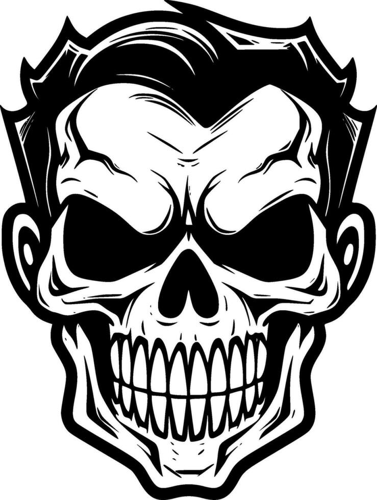 Skull, Minimalist and Simple Silhouette - Vector illustration