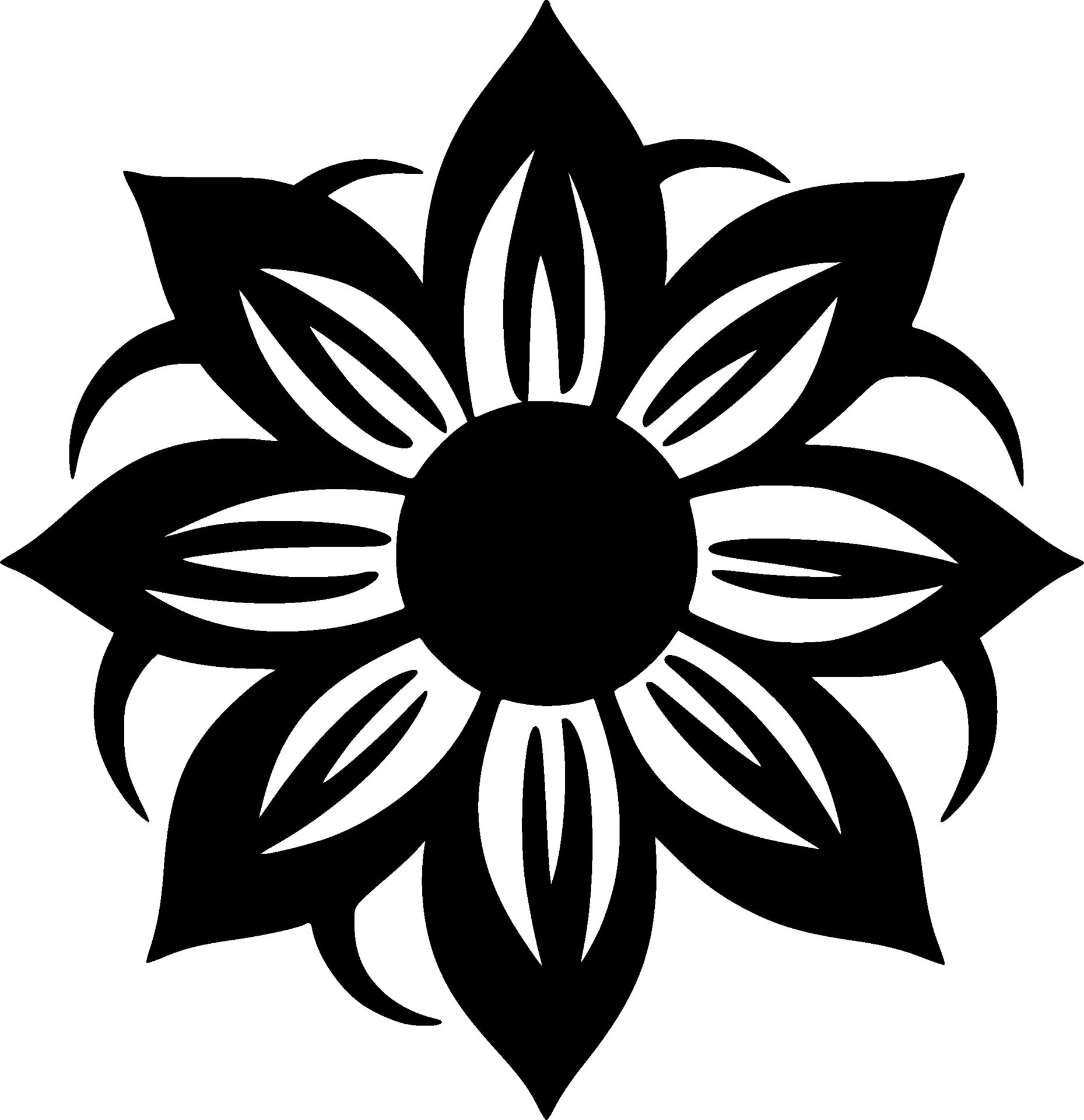 Flower, Black and White Vector illustration 27211477 Vector Art at Vecteezy