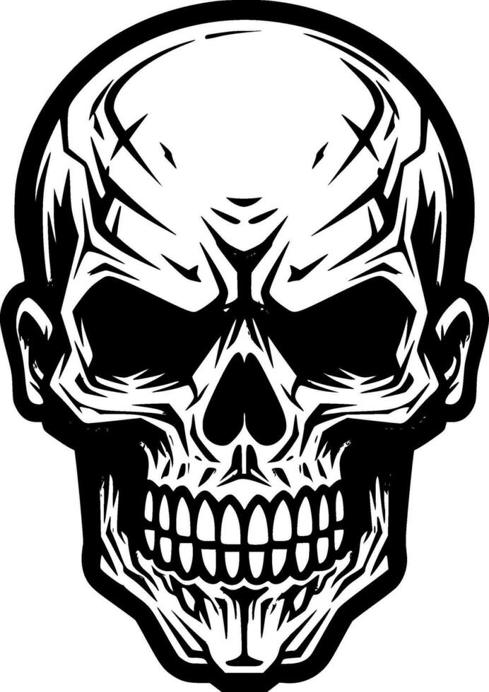 Skull - Minimalist and Flat Logo - Vector illustration