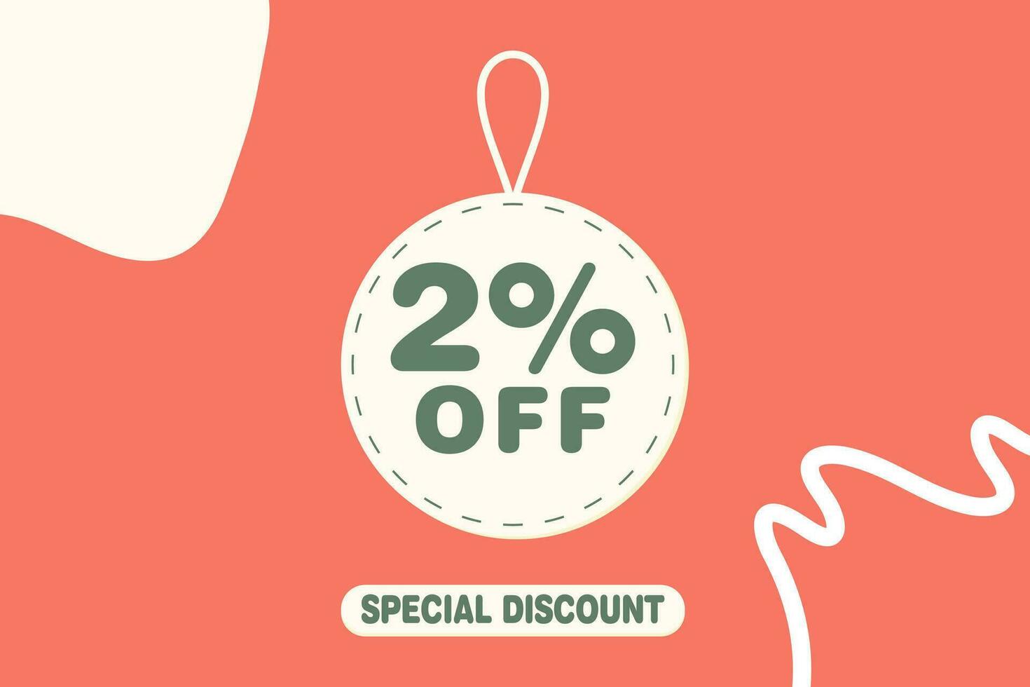 2 percent Sale and discount labels. price off tag icon flat design. vector