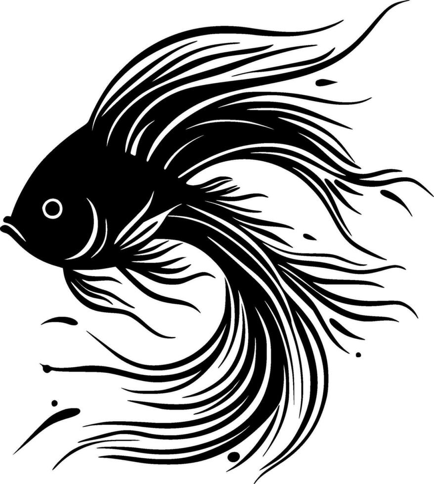 Beta Fish - High Quality Vector Logo - Vector illustration ideal for T-shirt graphic