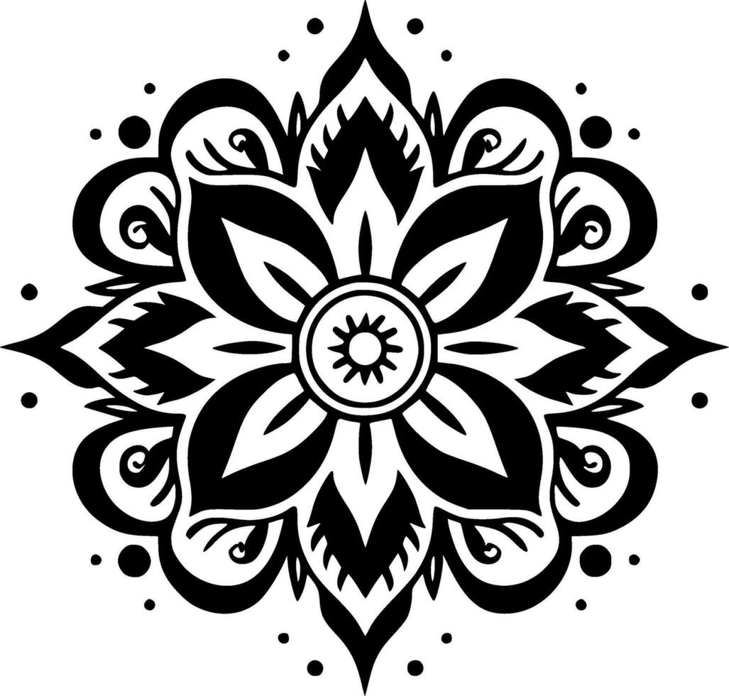 Mandala - Minimalist and Flat Logo - Vector illustration