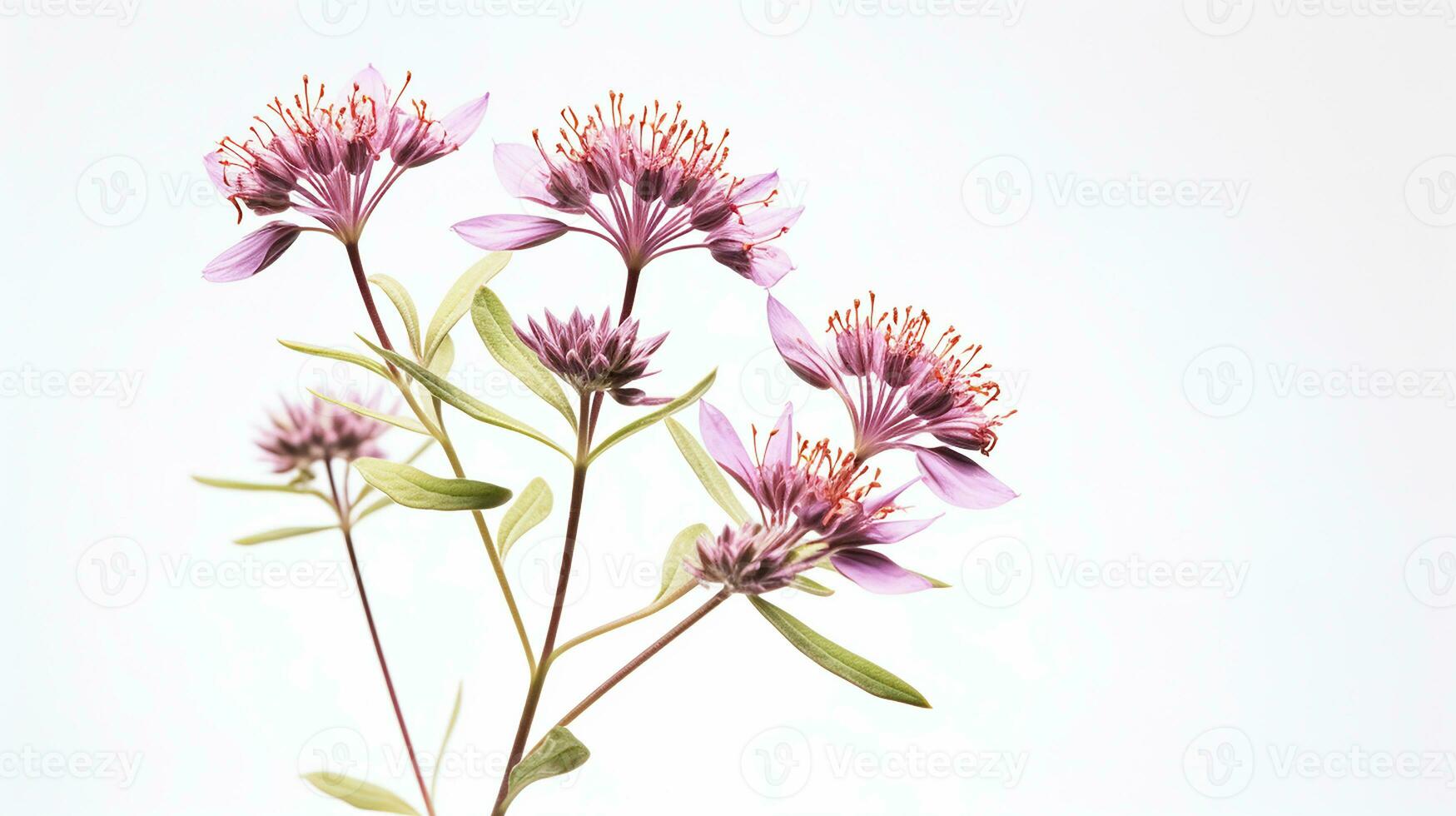 Photo of beautiful Bishop's Weed flower isolated on white background. Generative AI