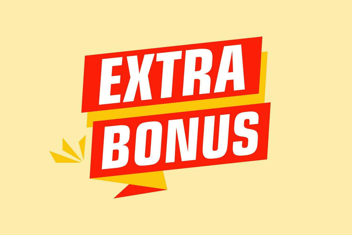 Extra Bonus labels banners design. Festive template can be used for invitation cards, flyers, posters. vector
