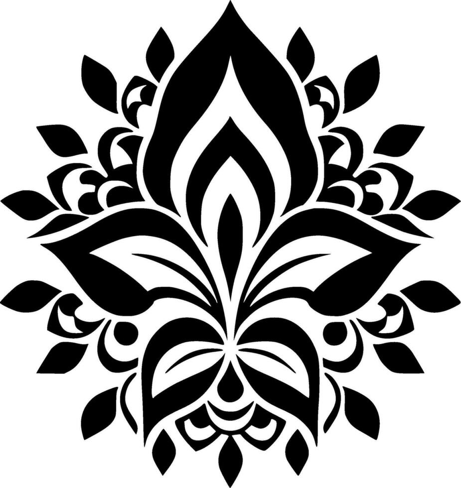 mandala - minimalista y plano logo - vector ilustración