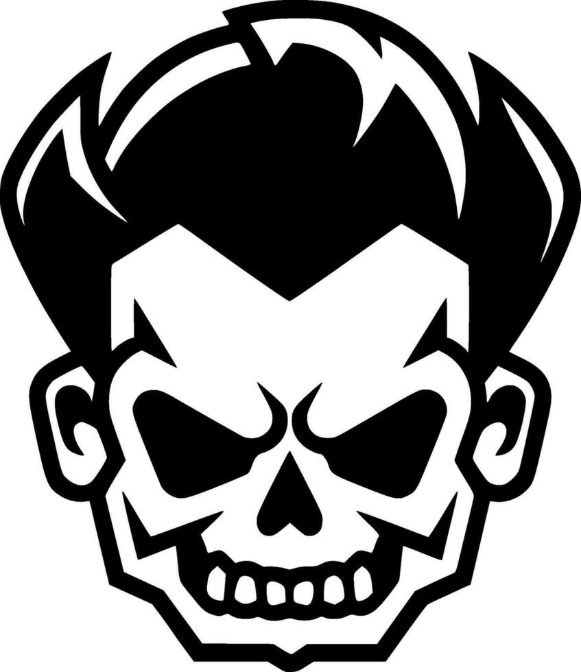 Skull - Minimalist and Flat Logo - Vector illustration
