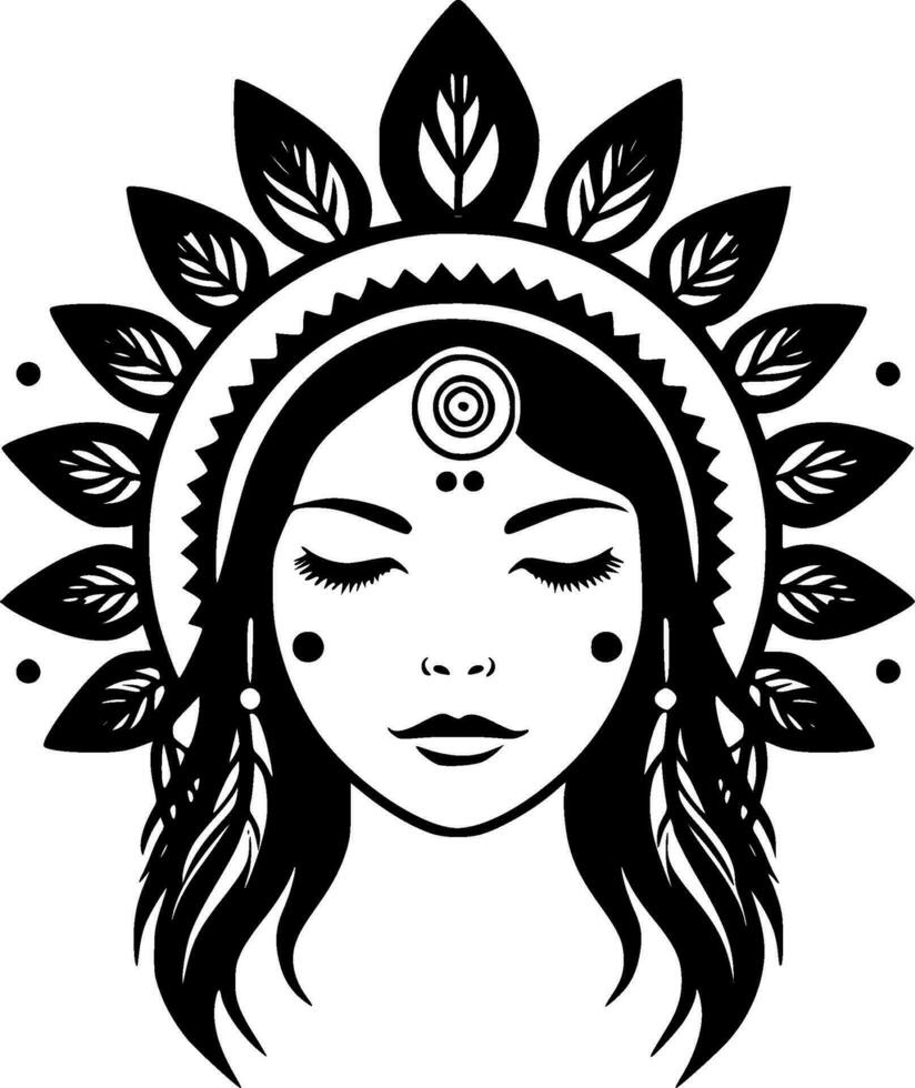 boho, minimalista y sencillo silueta - vector ilustración