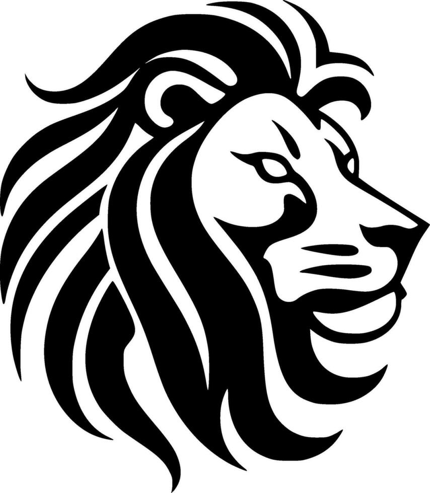 Lion - Minimalist and Flat Logo - Vector illustration