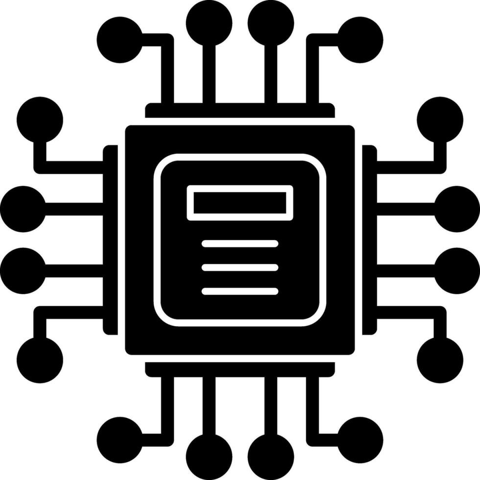 Computer Chip Vector Icon Design