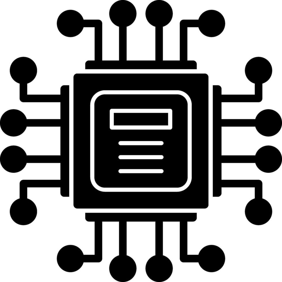 computadora chip vector icono diseño