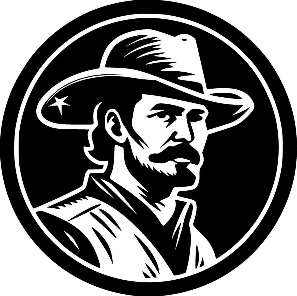 Western, Minimalist and Simple Silhouette - Vector illustration