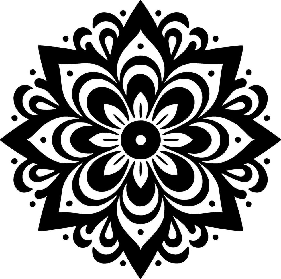 Mandala, Minimalist and Simple Silhouette - Vector illustration