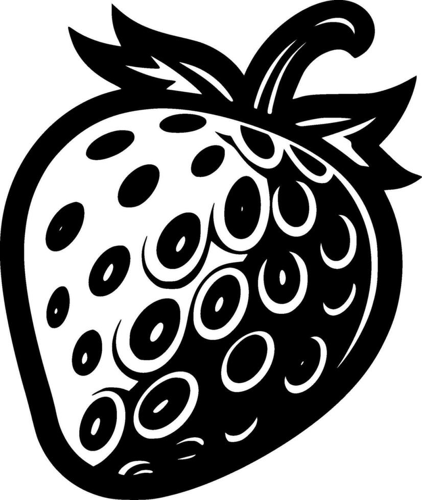 Strawberry - Minimalist and Flat Logo - Vector illustration
