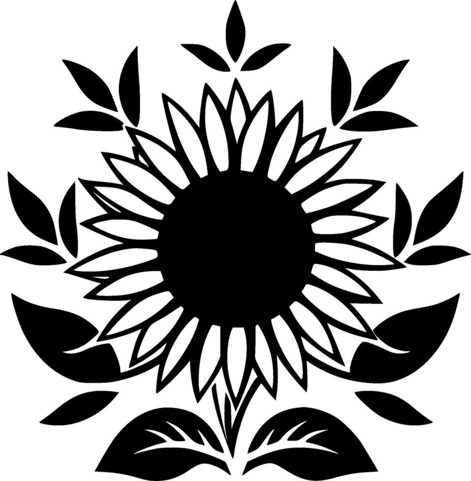 Flower, Minimalist and Simple Silhouette - Vector illustration