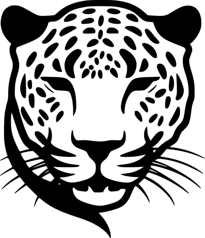leopardo - minimalista y plano logo - vector ilustración