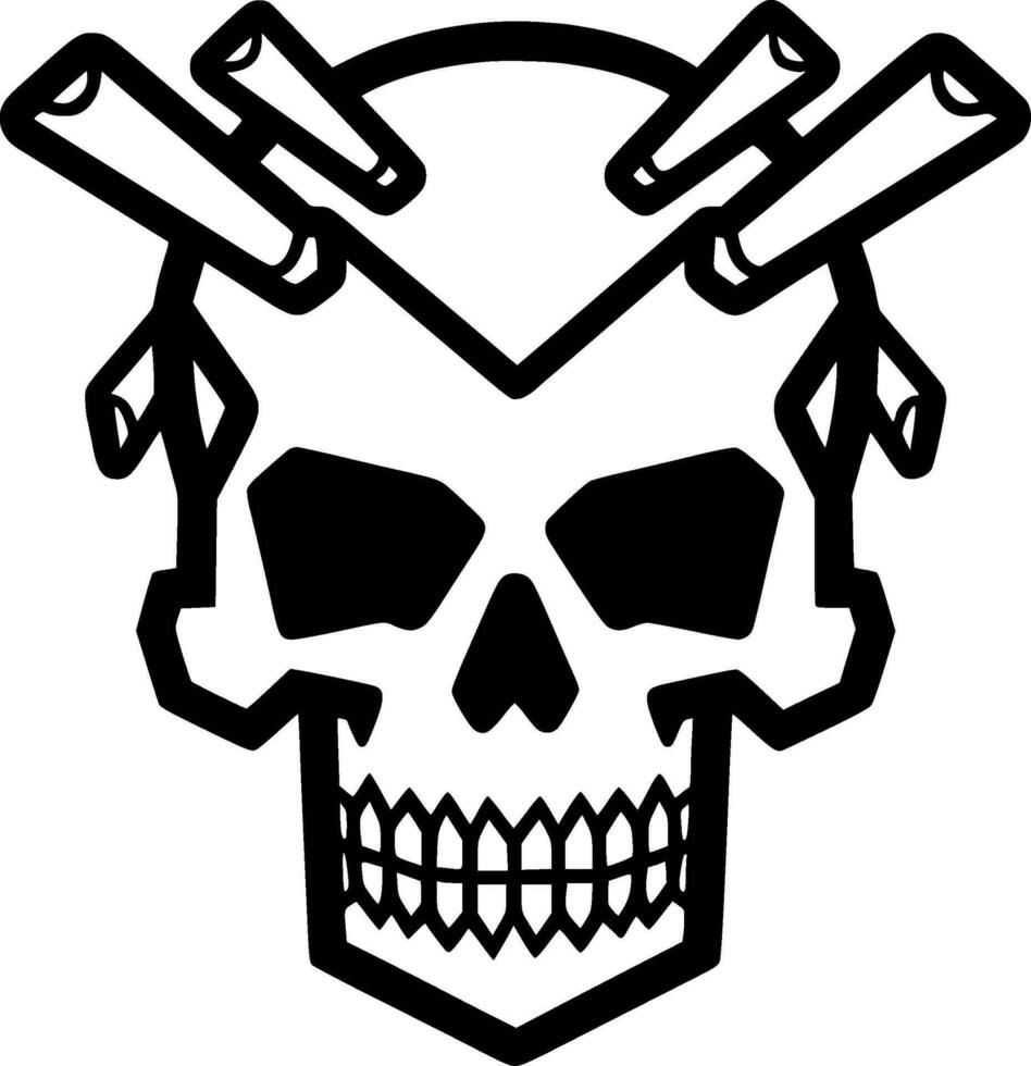 Skull - Minimalist and Flat Logo - Vector illustration