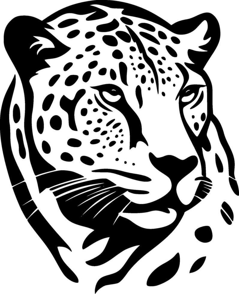Leopard, Minimalist and Simple Silhouette - Vector illustration