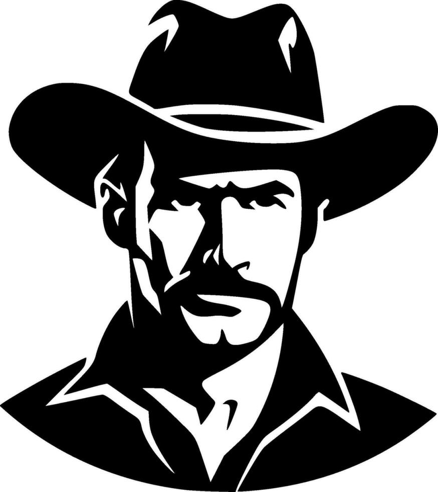 Western, Black and White Vector illustration