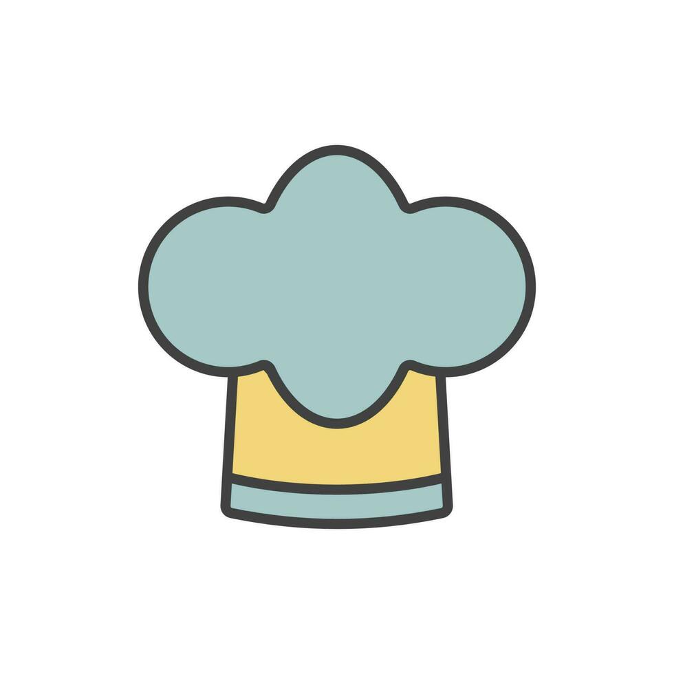cocinero sombrero icono vector ilustración aislado en blanco antecedentes
