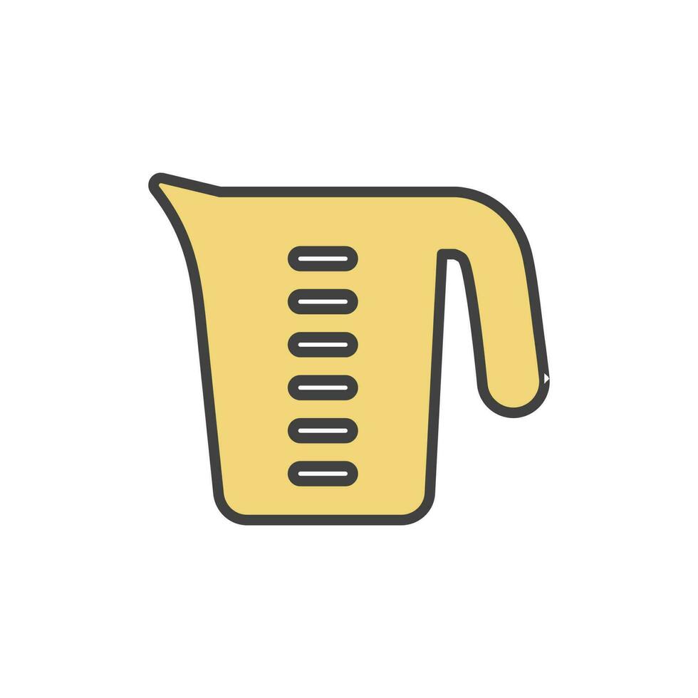 Measuring cup icon vector