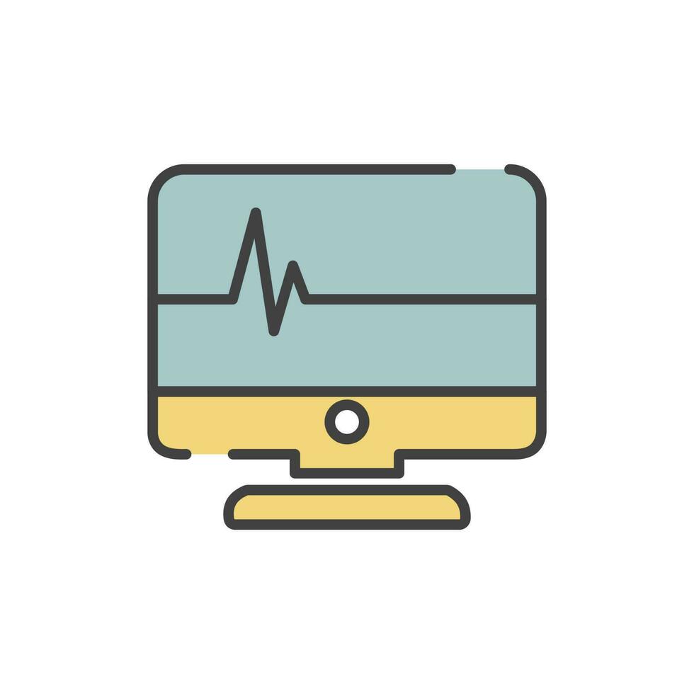 computer icon vector illustration. monitor vector illustration. isolated on white background.