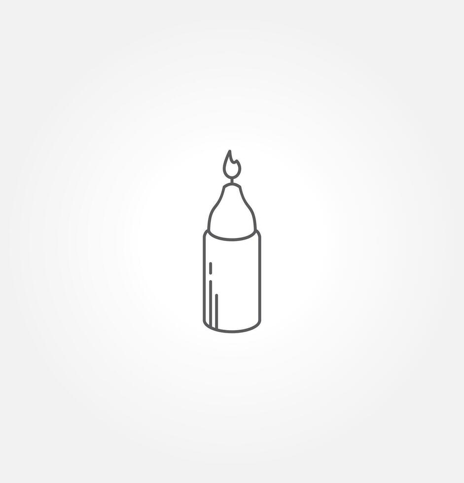 Scented Candle and Reed Diffuser Oil Line Icon. Aromatherapy Pictogram. Aroma Therapy Stick and Fragrance Candle Icon. Editable Stroke. Isolated Vector Illustration.