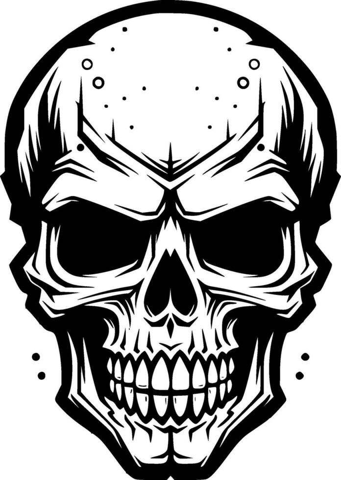 Skull - Minimalist and Flat Logo - Vector illustration