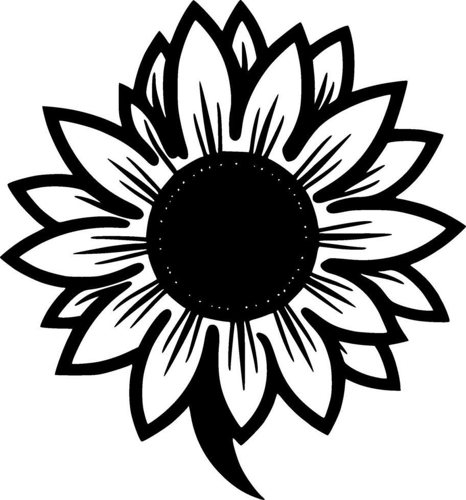 Flower, Minimalist and Simple Silhouette - Vector illustration