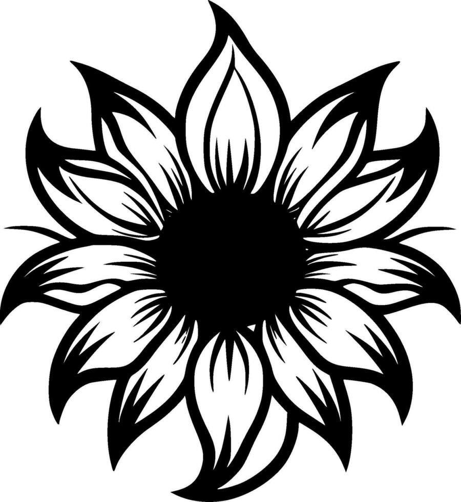 Sunflower - High Quality Vector Logo - Vector illustration ideal for T-shirt graphic