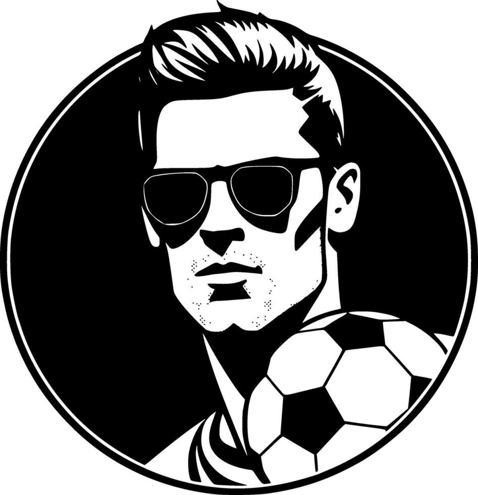 Football, Minimalist and Simple Silhouette - Vector illustration