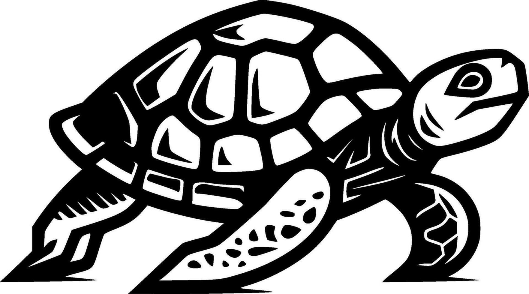 Turtle - Minimalist and Flat Logo - Vector illustration