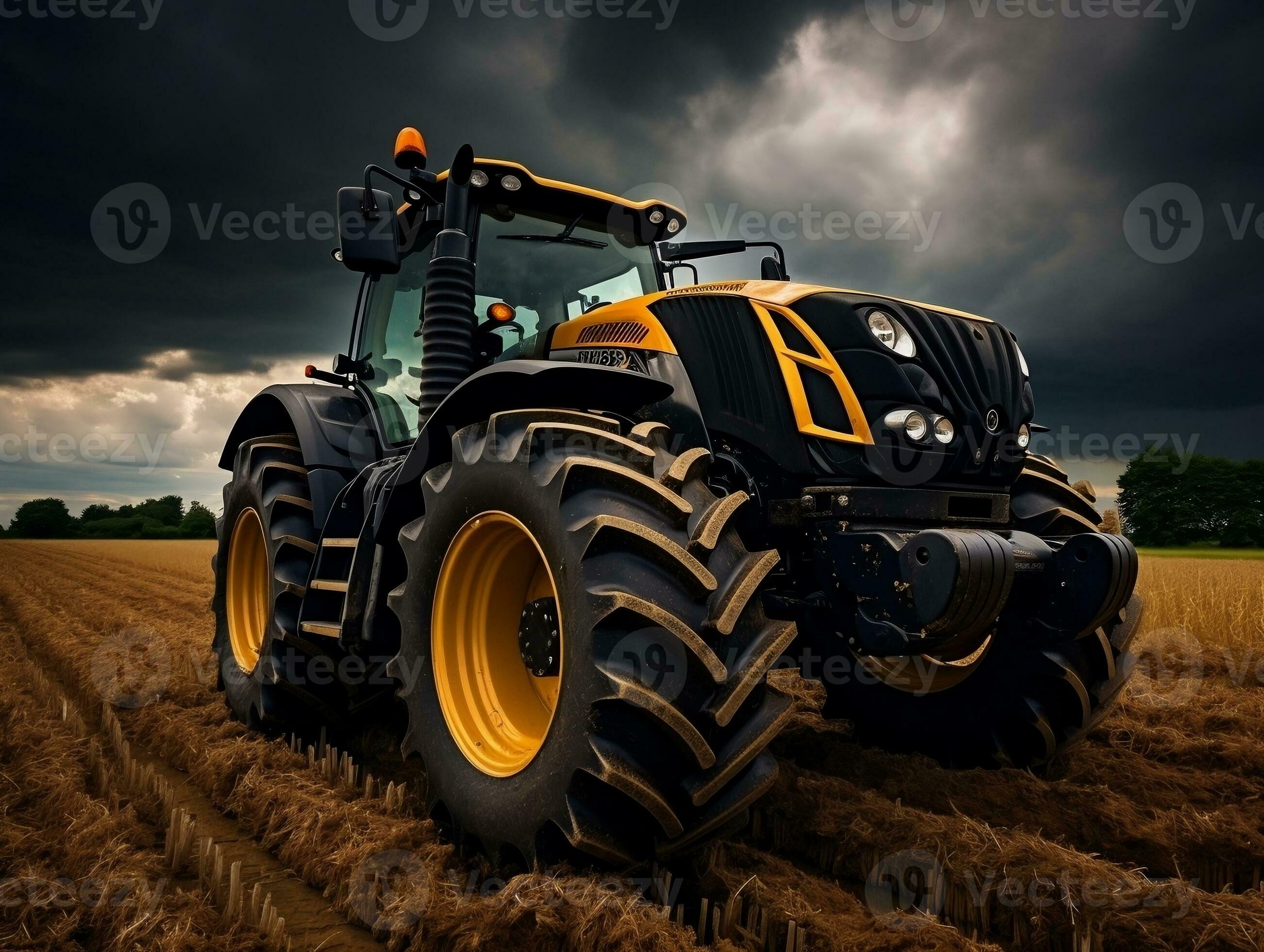 Farm heavy tractor arable land equipment mechanized agricultural