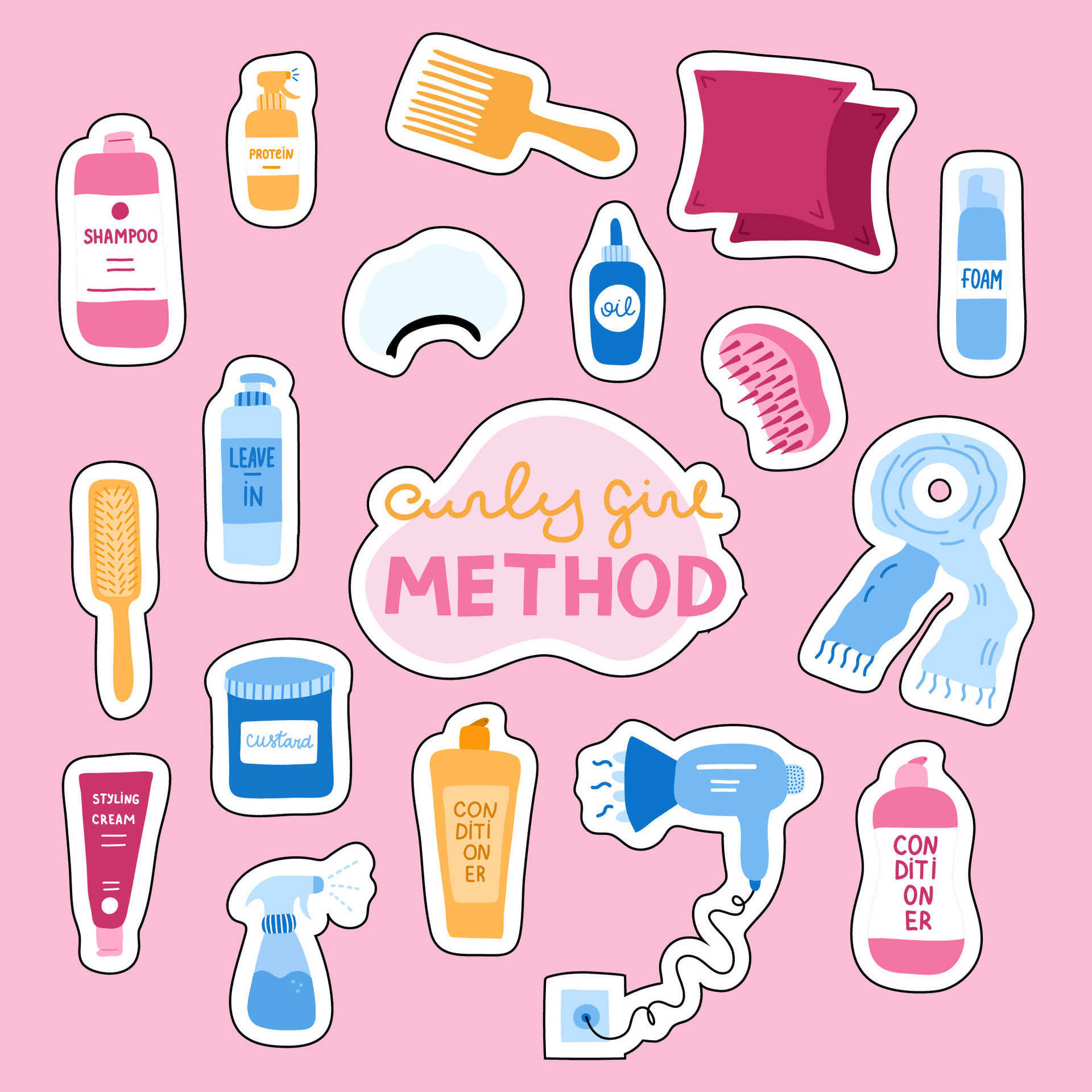 big-set-of-stickers-about-curly-girl-method-for-planners-notebooks