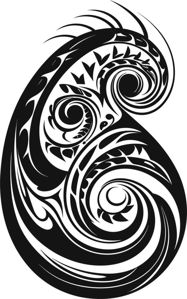 maorí tatuaje ornamento ,maorí taniwha ai generativo png