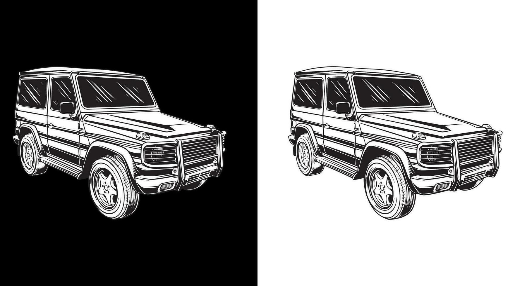 Ilustración de coches antiguos vector