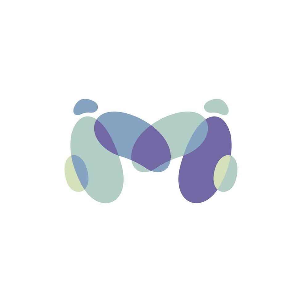 Abstract letter M logotype unique icon letter design template, suitable for your company vector