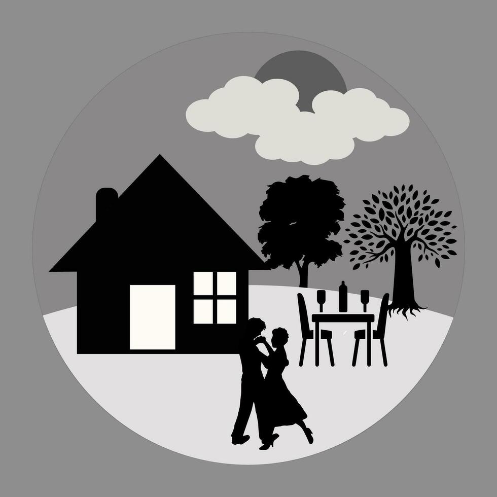 dance with the moon vector