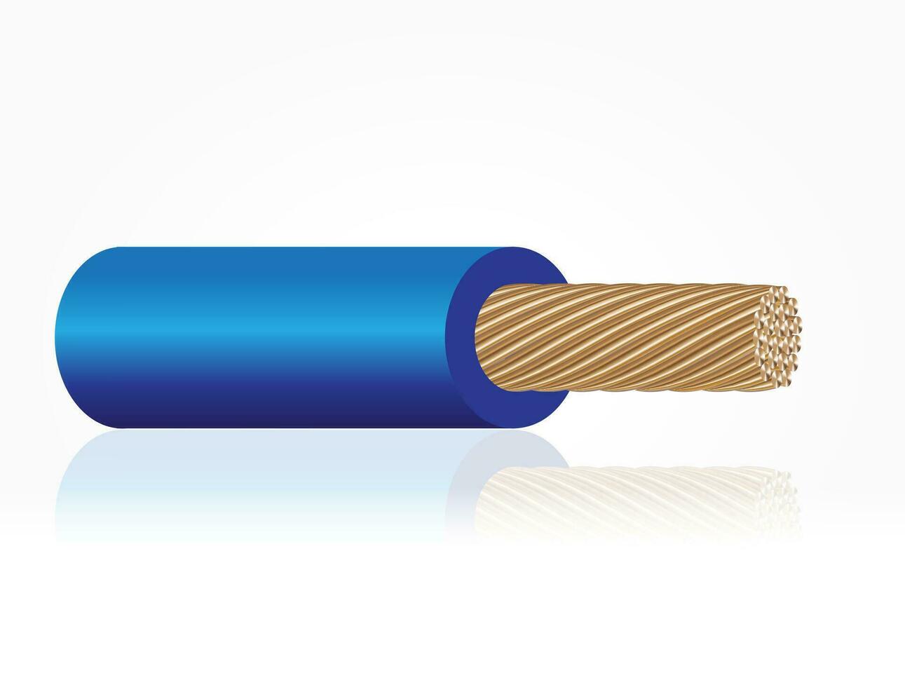 Closeup of electrical wire vector on a white background.