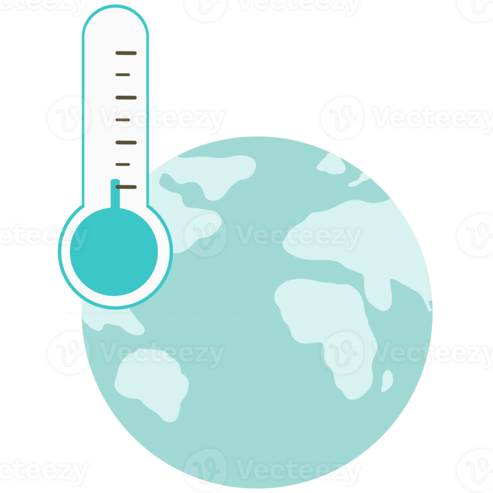 Global climate change illustration png