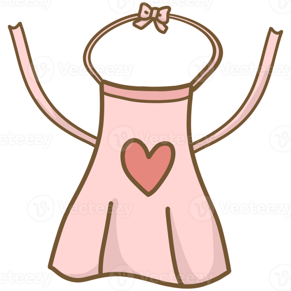 Baking stuff in cute pink color illustration png