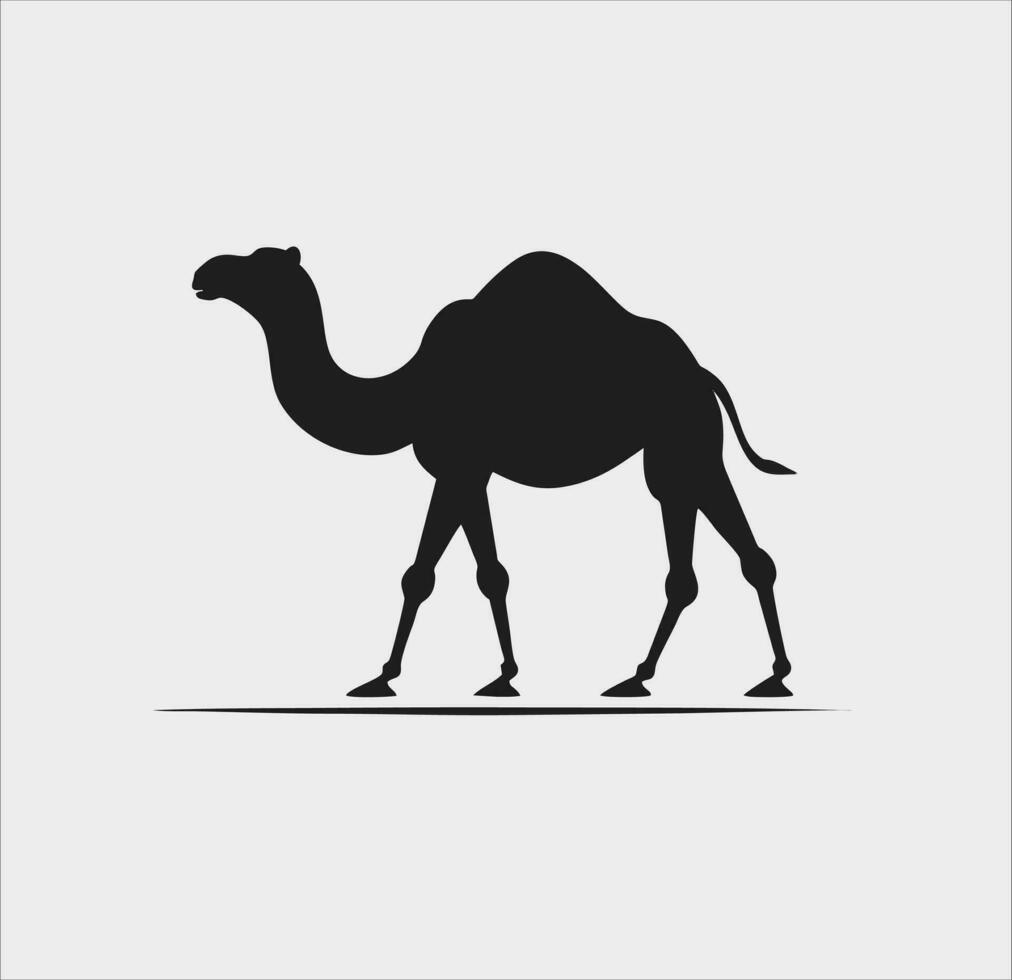 illustration design, Black Camel animal logo vector
