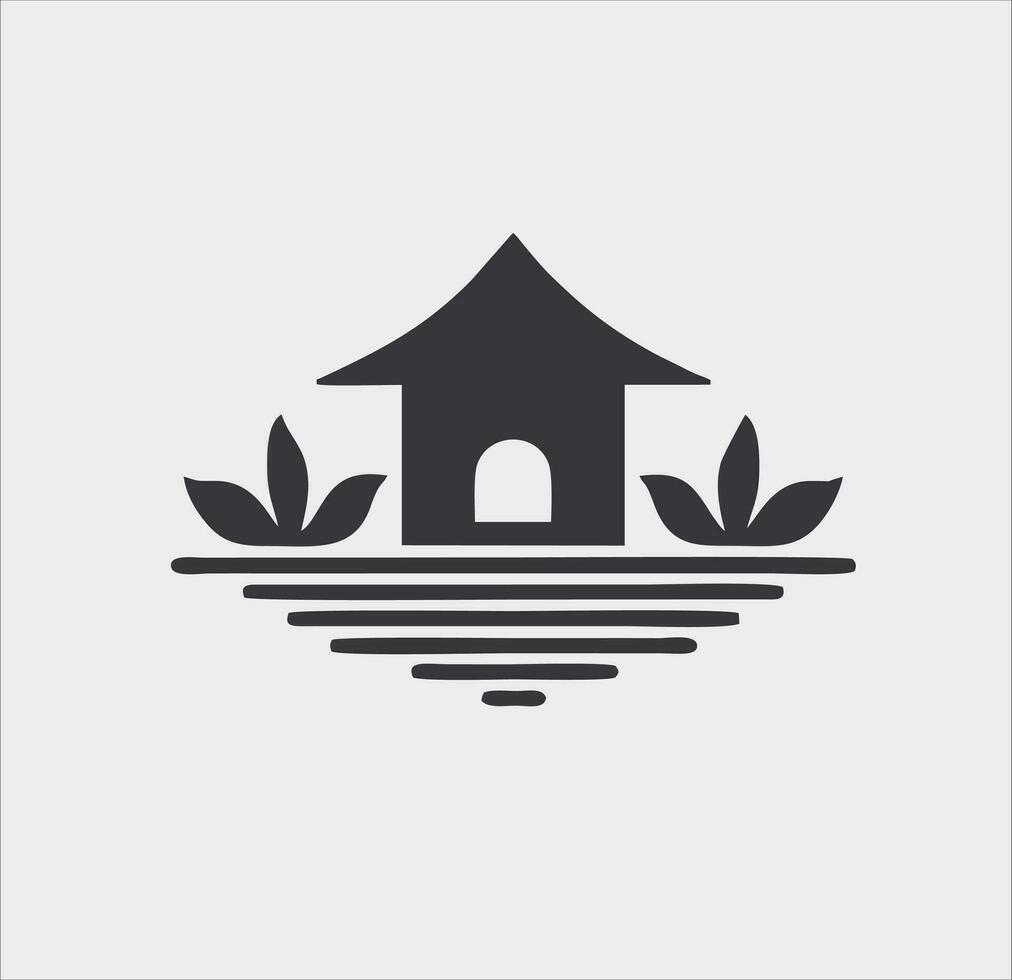 sensoji templo minimalista logo vector