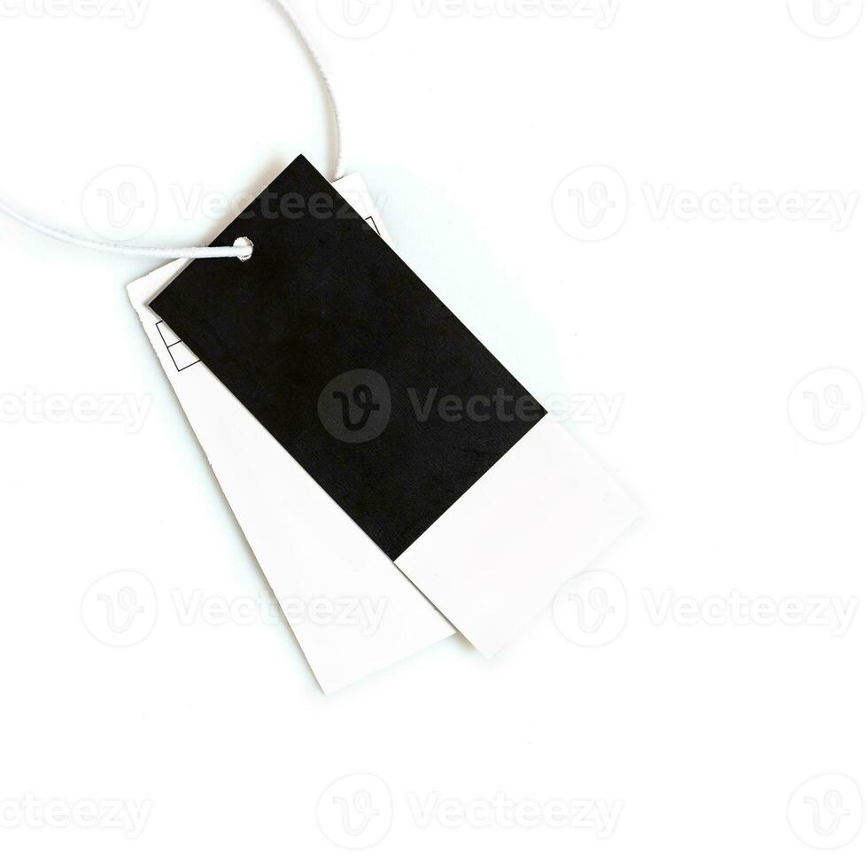 Commodity labels on white background, The concept of shopping and Black Friday photo